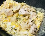 鶏むね肉＆バジルパウダー●鶏玉子炒め作り方3写真