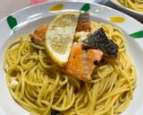 鮭とレモンのコンソメパスタ作り方5写真