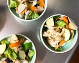 レンジ肉無豆腐簡単オニオンソース野菜炒め作り方12写真