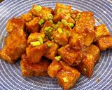 揚げないヤンニョム豆腐 ベジタリアン作り方7写真