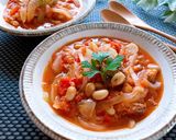 鯖水煮缶と大豆缶の簡単★トマト煮込み作り方6写真