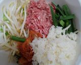 チヂミ風　もやしライスお好み焼き作り方2写真