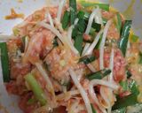 チヂミ風　もやしライスお好み焼き作り方3写真