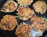 チヂミ風　もやしライスお好み焼き作り方4写真