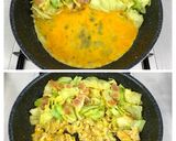 キャベたまベーコンのコンソメカレー炒め作り方5写真