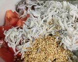 トマトとしらすのごま油だれがけ豆腐作り方2写真