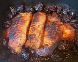 豚ロースと干しプラムの赤ワイン煮作り方10写真