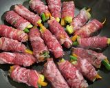 柔らか牛肉巻きロール焼き　麺つゆ★簡単作り方6写真