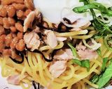 塩昆布とオオバツナットウパスタ作り方4写真