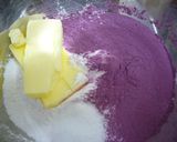 手ごね☆卵不使用☆紫芋のもっちりパン作り方1写真