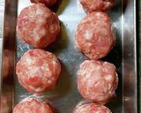 チーズ入り肉団子と豆のトマト煮作り方1写真