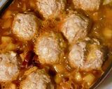 チーズ入り肉団子と豆のトマト煮作り方3写真