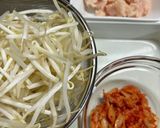 もやしは便利！もやし，キムチ、ひき肉炒め作り方1写真