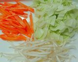 レンジで簡単☆野菜たっぷりツナ焼きそば作り方1写真