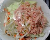 レンジで簡単☆野菜たっぷりツナ焼きそば作り方3写真