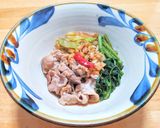 豚こま肉と春菊のピリ辛ニンニク炒め作り方6写真