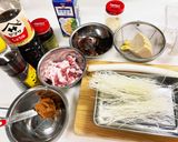 ビーフンと肉味噌のレタス包み作り方1写真
