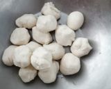 フライパンで簡単！砂糖なしお月見団子作り方2写真