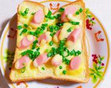 魚肉ソーセージとマヨネーズのトースト作り方8写真