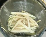 水晶茄子（?）： ナスの千切り茹で浸し作り方4写真