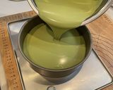 スパイファミリー風抹茶のレアチーズケーキ作り方11写真