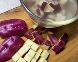厚揚げとさつまいものそぼろ煮作り方1写真
