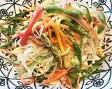 万願寺唐辛子と野菜のそーめんサラダ作り方3写真