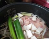 手羽元を食べるサムゲタン風お粥さん作り方10写真