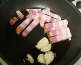 ベーコンと椎茸のオリガリバタパスタ作り方3写真
