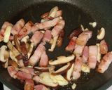 ベーコンと椎茸のオリガリバタパスタ作り方5写真