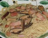 ベーコンと椎茸のオリガリバタパスタ作り方9写真