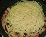 ベーコンと椎茸のオリガリバタパスタ作り方7写真