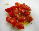 レンジで簡単！蒸し鶏のトマト和え作り方4写真