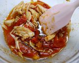 レンジで簡単！蒸し鶏のトマト和え作り方5写真