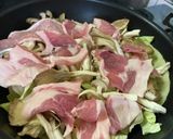 キャベツ・豚バラ・キノコ蒸し煮作り方4写真