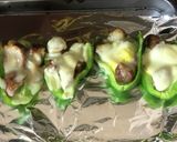 肉団子リメイク★ピーマンの肉詰チーズ焼き作り方9写真