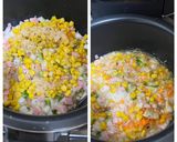 バターたっぷり炊飯器ピラフ☆焼き鯖弁当作り方2写真