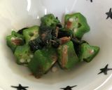 簡単副菜！オクラとワカメのめんつゆ和え作り方6写真