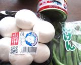 マッシュルームと鮭缶のマヨサラダ作り方1写真