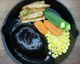 博多で人気店の黒デミソースのハンバーグ作り方8写真