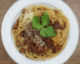 ハンバーグのリメイクでボロネーゼパスタ作り方10写真