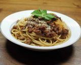 ハンバーグのリメイクでボロネーゼパスタ作り方11写真