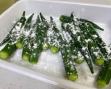 ☆オクラのハンバーグ巻き作り方3写真