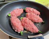 ☆オクラのハンバーグ巻き作り方5写真
