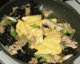 木須肉蛋キクラゲと豚肉とネギと卵の炒め物作り方13写真