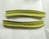 材料3つ★のり明太子のキュウリボート作り方2写真