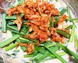 【混ぜて焼くだけ】そば粉と豆腐のチジミ作り方3写真