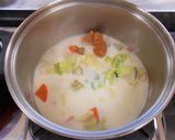 秋野菜の豆乳みそ汁作り方3写真