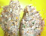 蓮根の挟み揚げ【大葉、たくさんの野菜入】作り方3写真