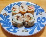 お好みの具材で油揚げと素麺で太巻き作り方8写真